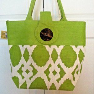 Large Maxi Woven Jute Tote NWT Summer Shopper Beach